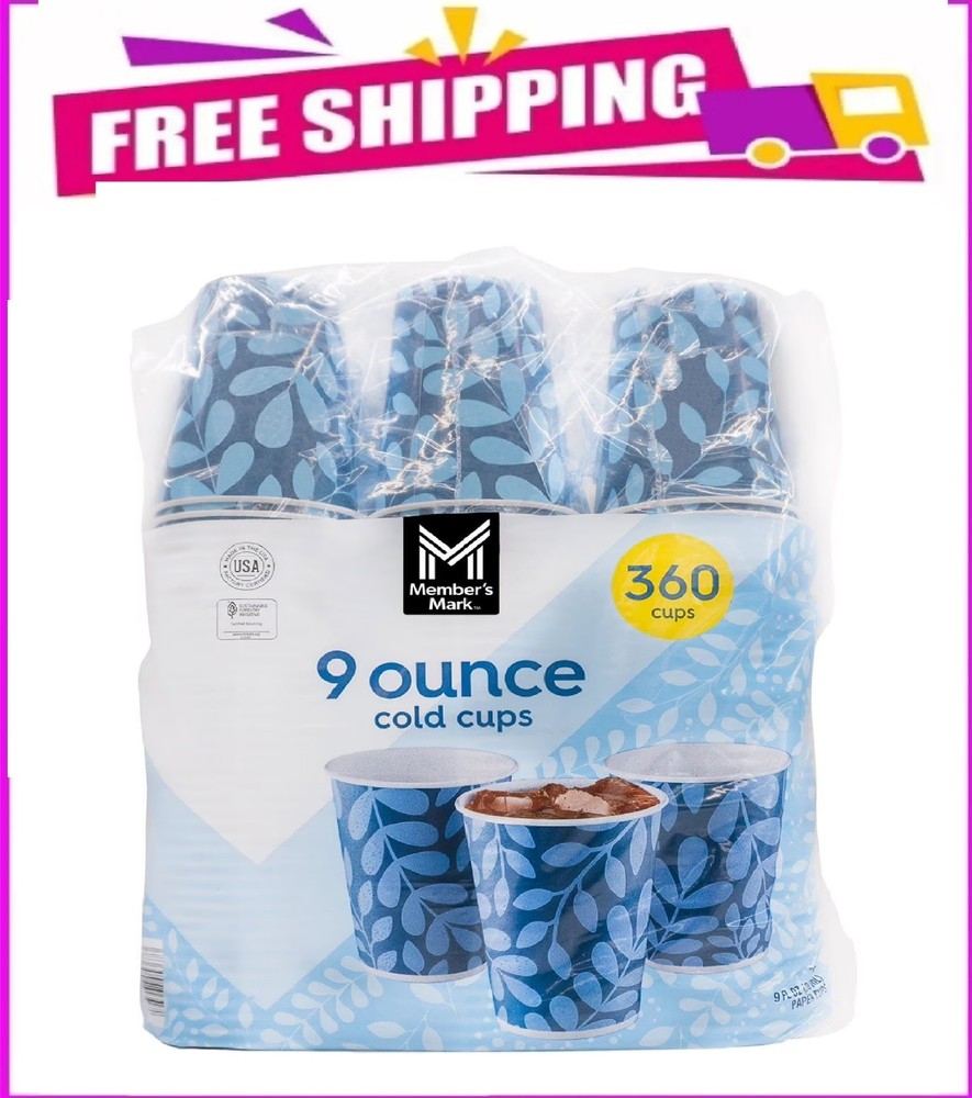 Member's Mark Printed Paper Bath Cold Cup 9 oz., 360 ct.