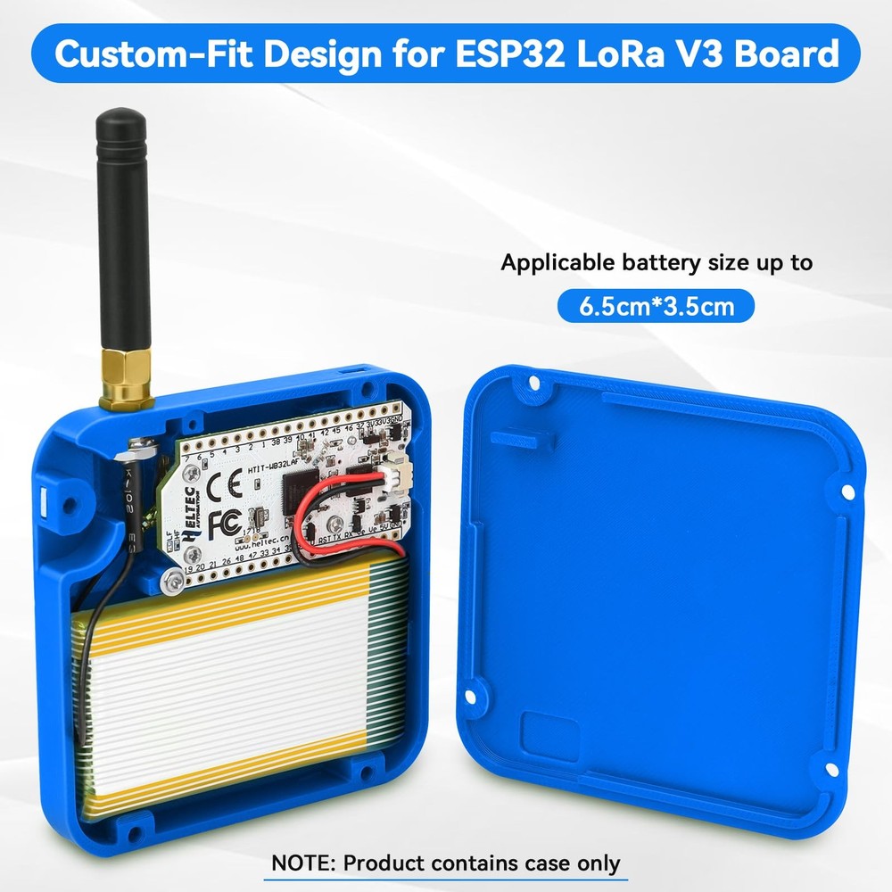Heltec V3 Case ESP32 LoRa Development Board Meshtastic Antenna N32 Blue