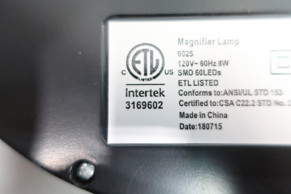 Intertek 6025 Magnifier Lamp 120v-ac 8w