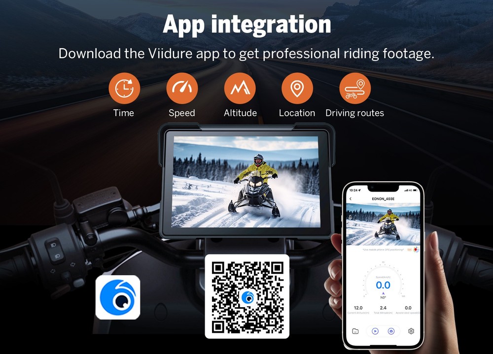 Portable Motorcycle Wireless CarPlay Waterproof 7" IPS TouchScreen GPS Bluetooth