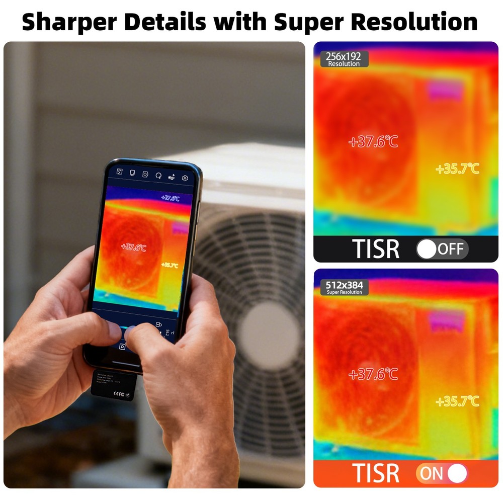 ANXTECH Mini Thermal Camera for Android 512x384 TISR Resolution Infrared Camera