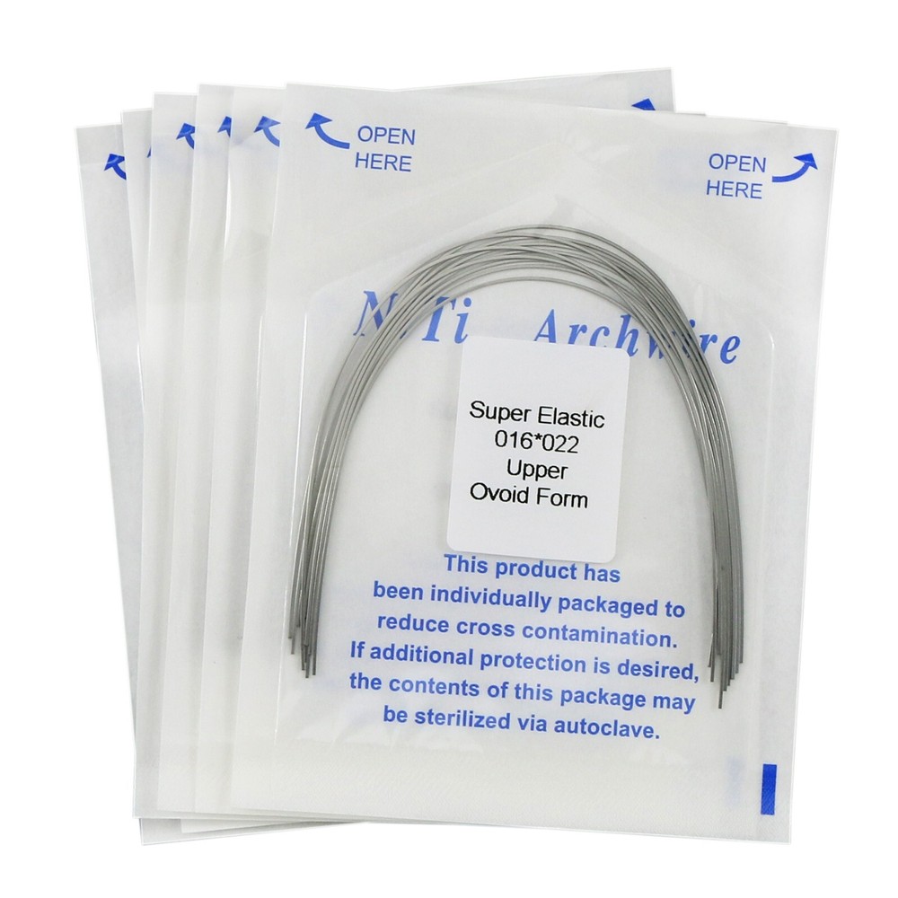 100Pcs Dental Orthodontic Rectangular Arch Wire Niti Super Elastic Ovoid Form