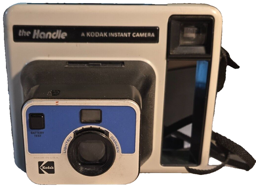 Vintage Kodak EK2 "The Handle" Instant Camera with Carrying Strap. Untested.