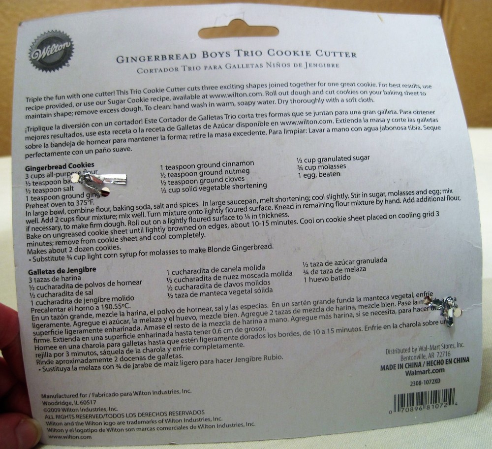 Wilton Trio Gingerbread Cookie Cutter