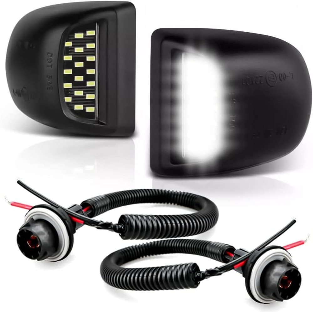 2pcs For Chevy GMC White LED License Plate Lights w/Socket Replace 22788117