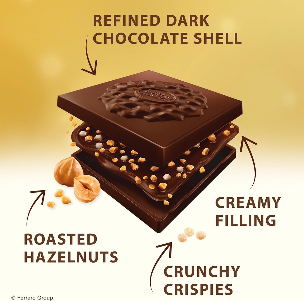 Premium Dark Hazelnut chocolate squares, Indivily