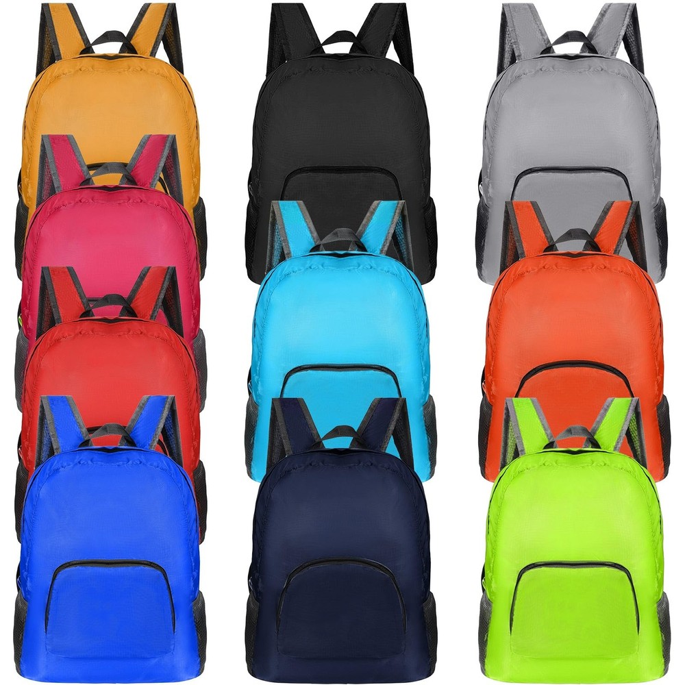 Sherr 10 Pack 17" Classic Backpacks in Bulk Foldable Lightweight Back Packs...