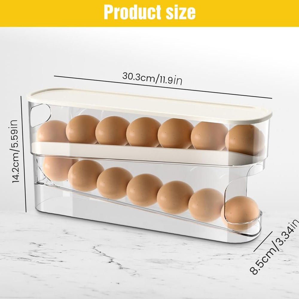 Egg Organizer For Refrigerator Large Capacity Egg Rack Holder Fridge