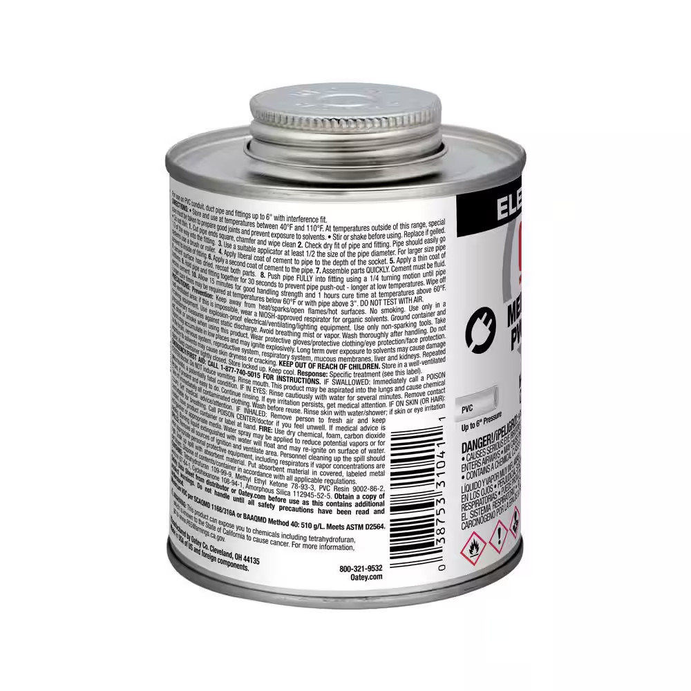 16 Oz. Medium Gray Electrical PVC Pipe Cement