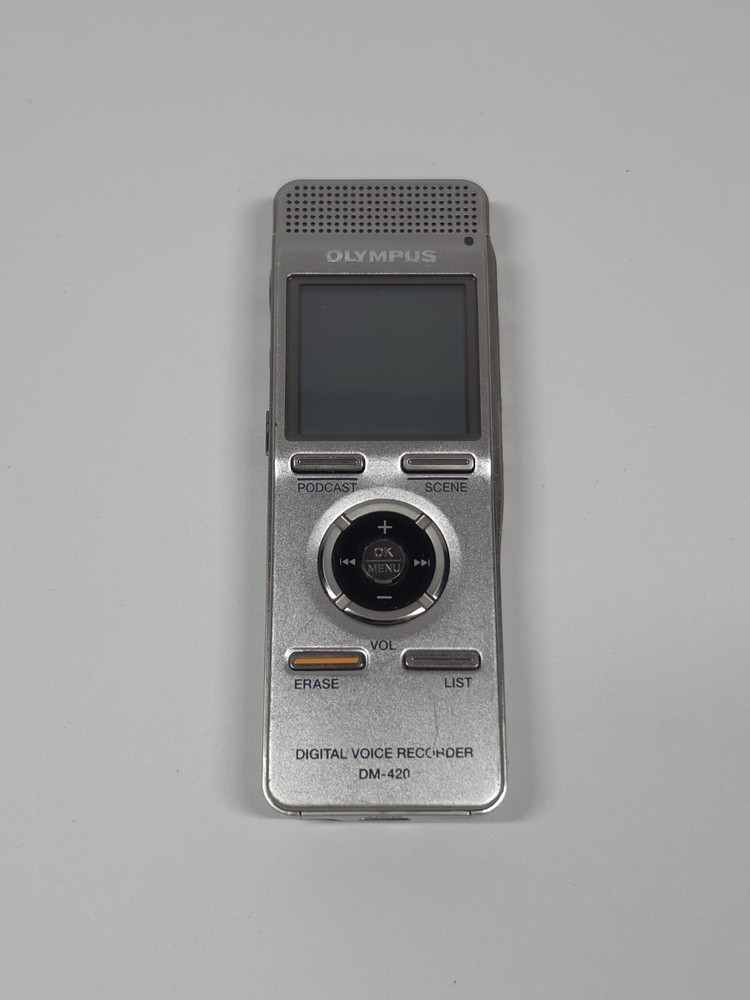 Olympus Digital Voice Recorder DM-420 Silver Tested