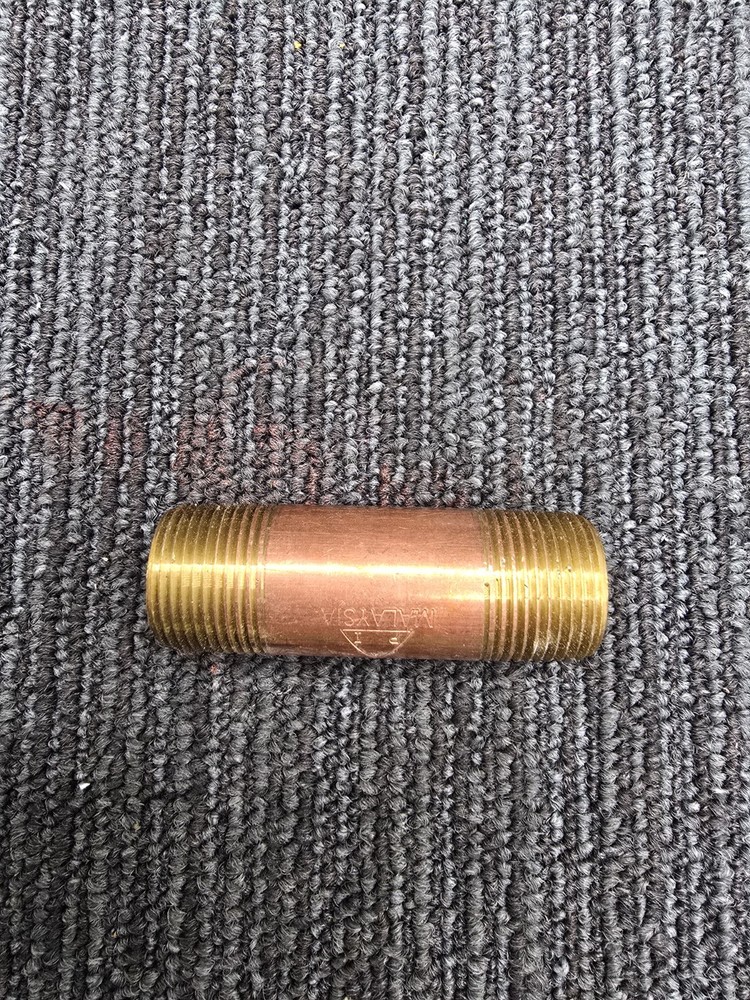 Male Threaded Red Brass Pipe Nipples 3" X 1"