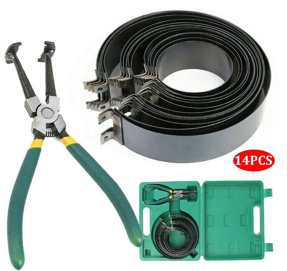 Car Professional Piston Ring Compressor Cylinder Installer Plier & 14 Band Tools