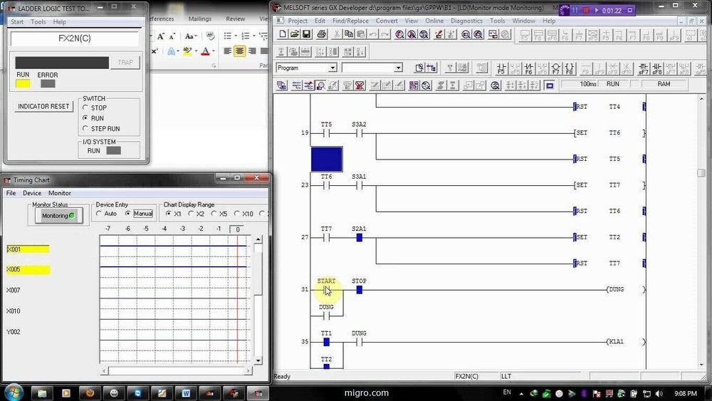 Ladder Logic Automation GX DEV Developer FX Training Course Lessons, Examples CD