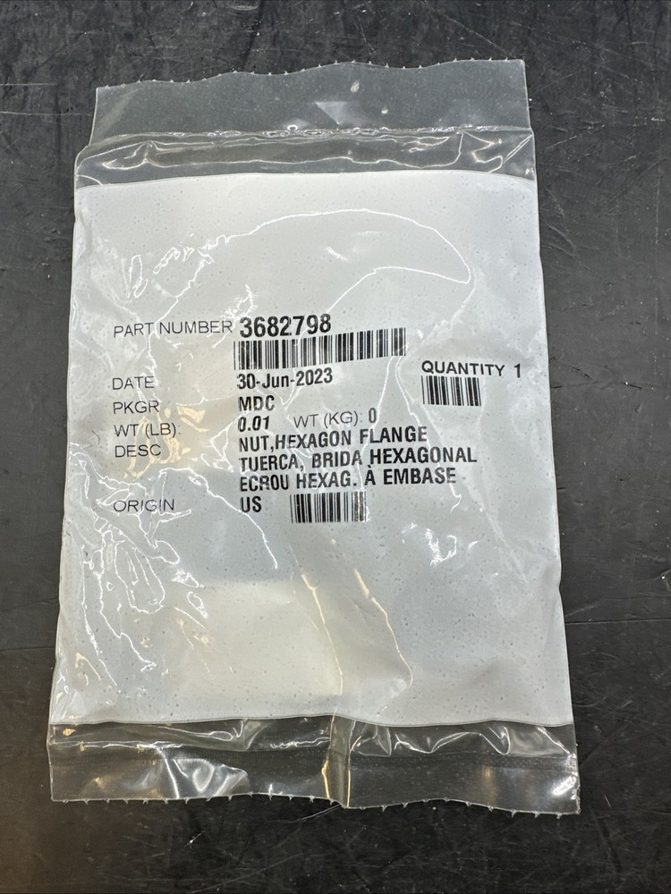 CUMMINS NUT,HEXAGON FLANGE 3682798