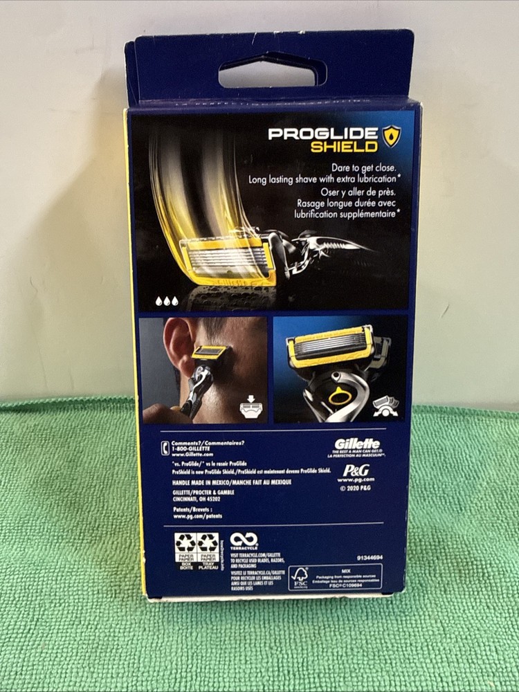 NEW Gillette ProGlide Shield, 1 Razor Handle, 2 Cartridge