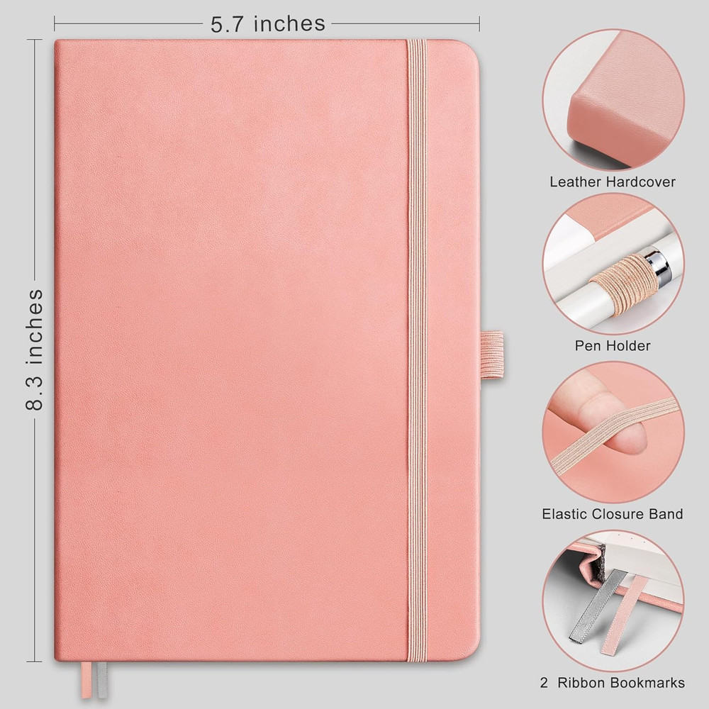 Graph Grid Paper Notebook, 192 Pages, A5 Medium Size (5.7'' x 8.3''), 5 Squares