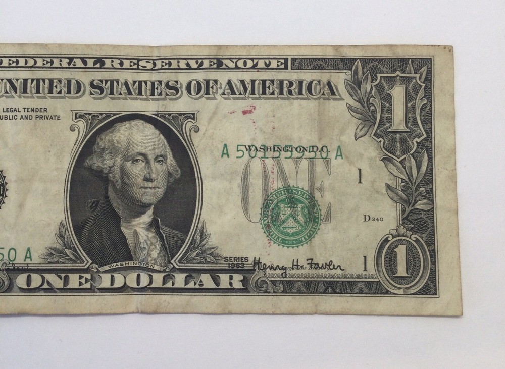 1963 $1 Federal Reserve Note Boston Error Overprint & Alignment Issue