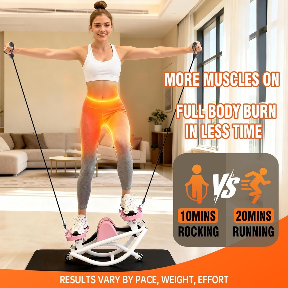Rock Stepper for Exercise at Home, Lateral Rocking Stepper with Digital Count...