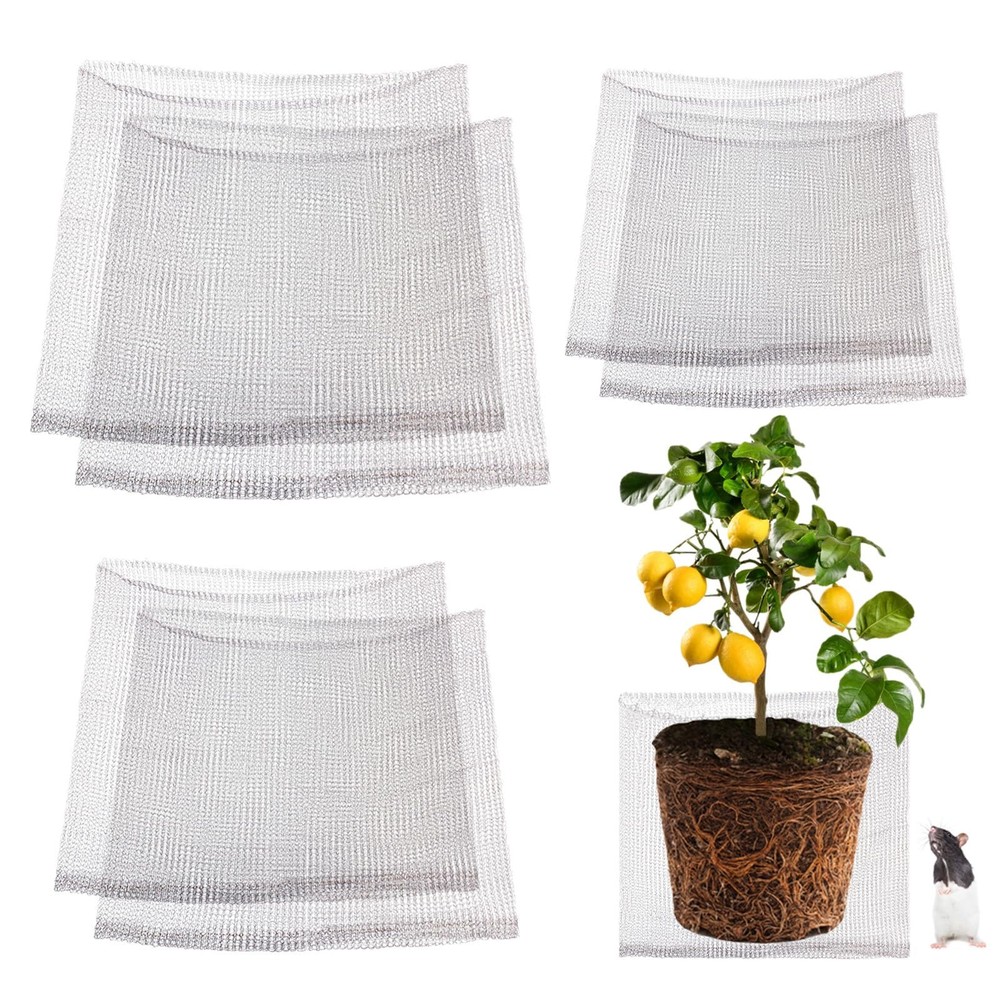 6 Pack Root Guard Baskets for Plants Underground Stainless Steel Wire Mesh Ca
