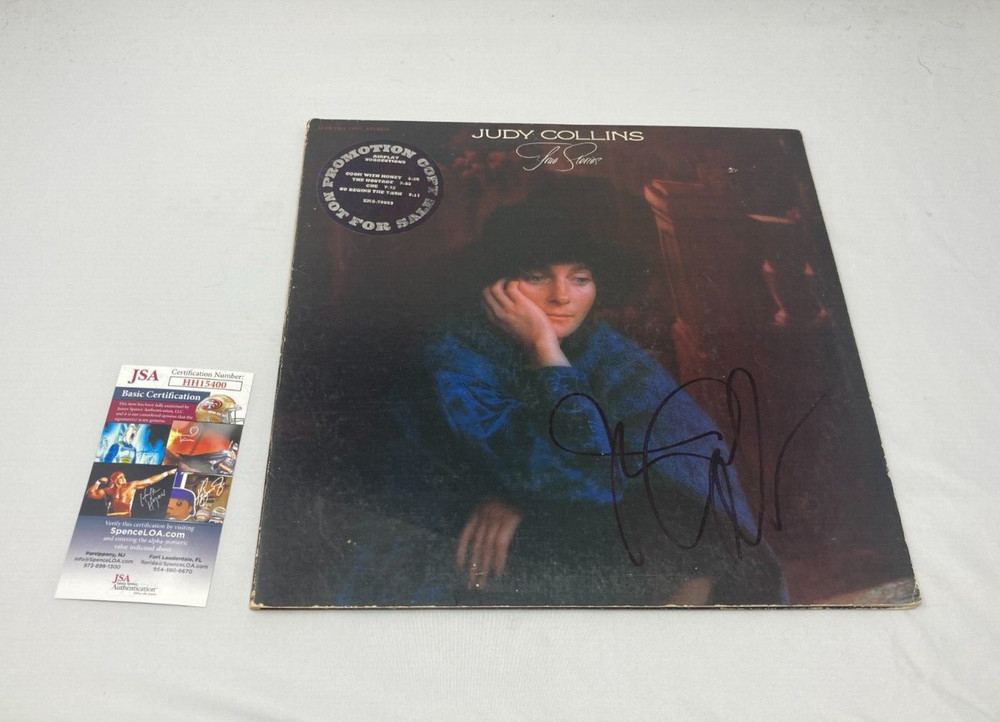 Judy Collins signed "True Stories" Album JSA COA