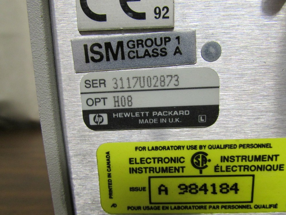 HP 3784A Digital Transmission Analyzer Has Opt H08