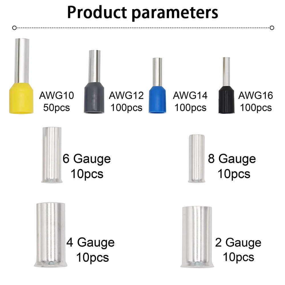 440/390x Ferrules Wire Ends Terminals Crimp Terminal Connector Wire Ferrules Kit