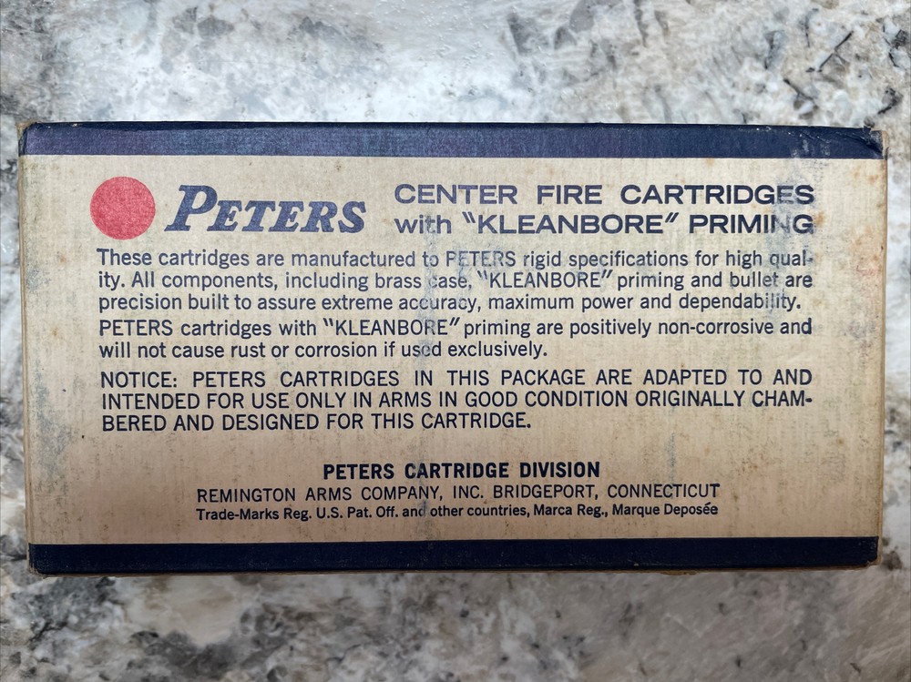 Vintage PETERS Ammo Box Empty Shells 243 Win