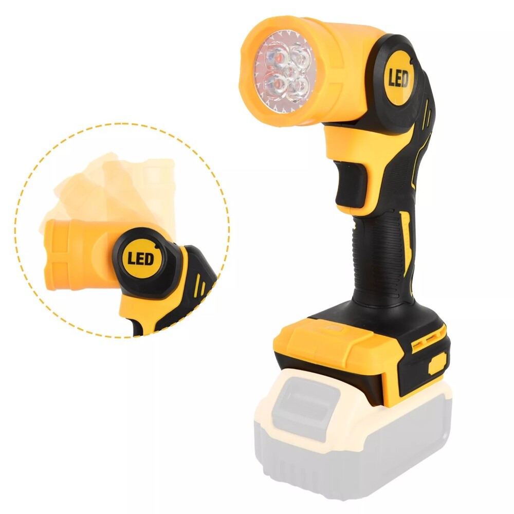 2PCS LED Pivoting Flashlight Cordless Work Light For DeWALT LED 20V 20Volt MAX