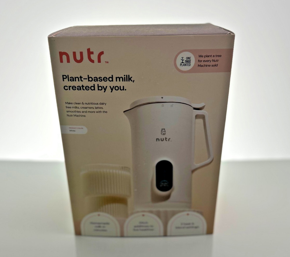 NEW Nutr Automatic Nut Plant Based Milk Maker Machine White Single Serve
