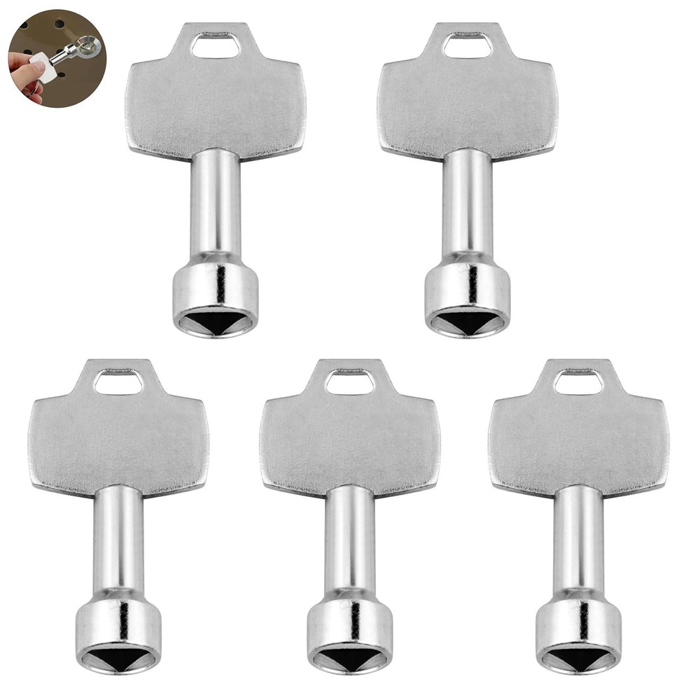 TorSor 5 Pack Trash Can Key Utility Keys Triangular Socket Key Electrical Cab...