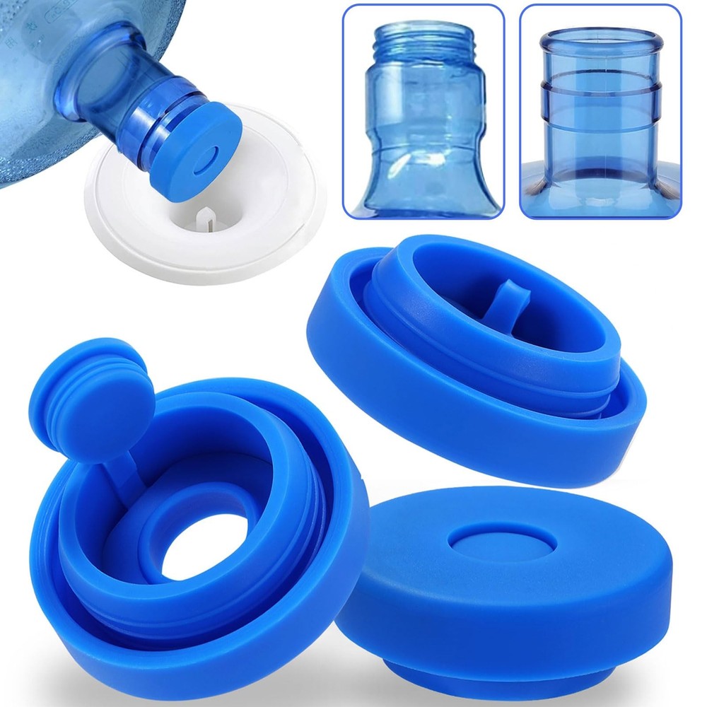 3 Pcs Reusable 5 Gallon Water Jug Caps Leak Proof Bottle Lids (55mm) Bottles New