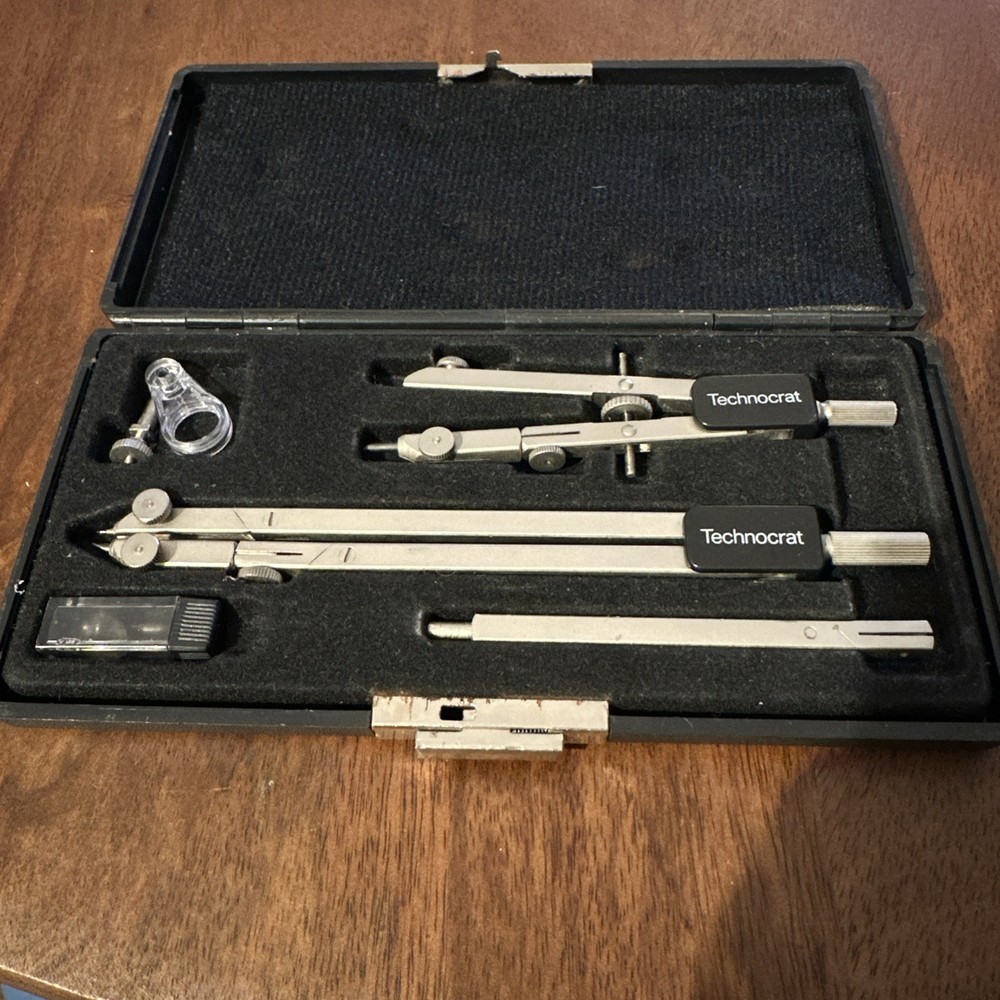 Vintage TECHNOCRAT Drawing Surveying Instruments Set in original case.