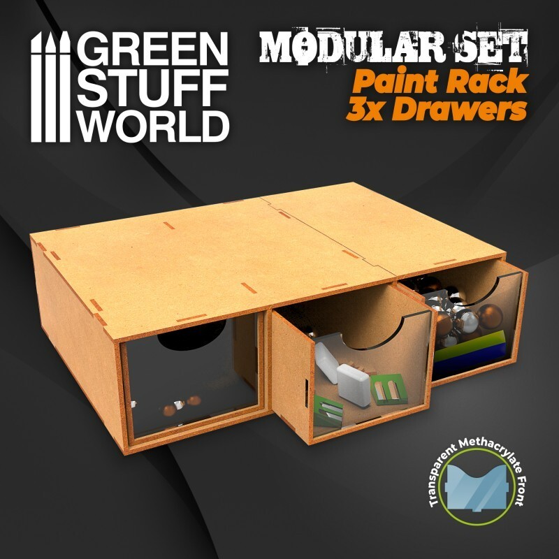 Green Stuff World Modular Set 3x Drawers New