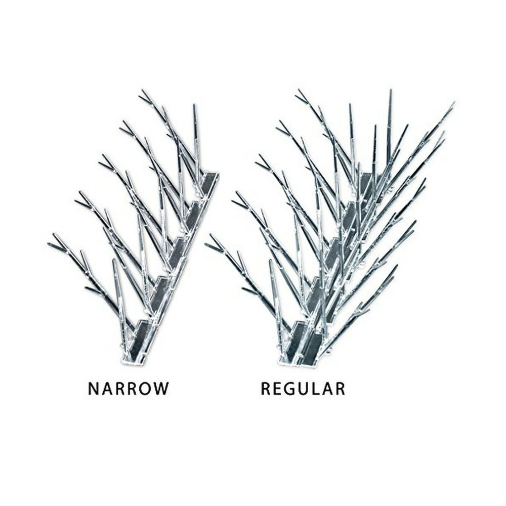 Bird-X Plastic Polycarbonate Bird Spikes Kit Adhesive Glue Covers 10ft Coverage