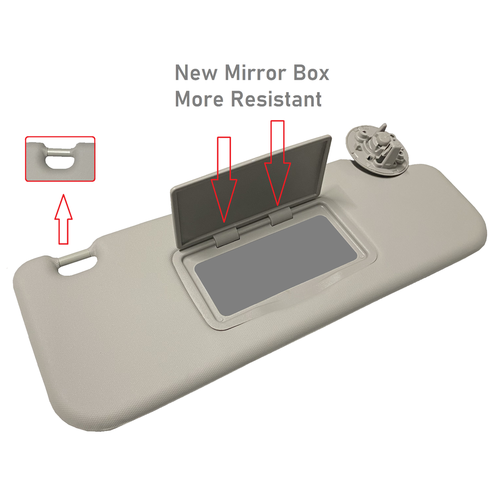 Sun Visor For Chevy CRUZE 2011-2016 Pair Set Left+Right Gray Titanium 2MPLASTIC