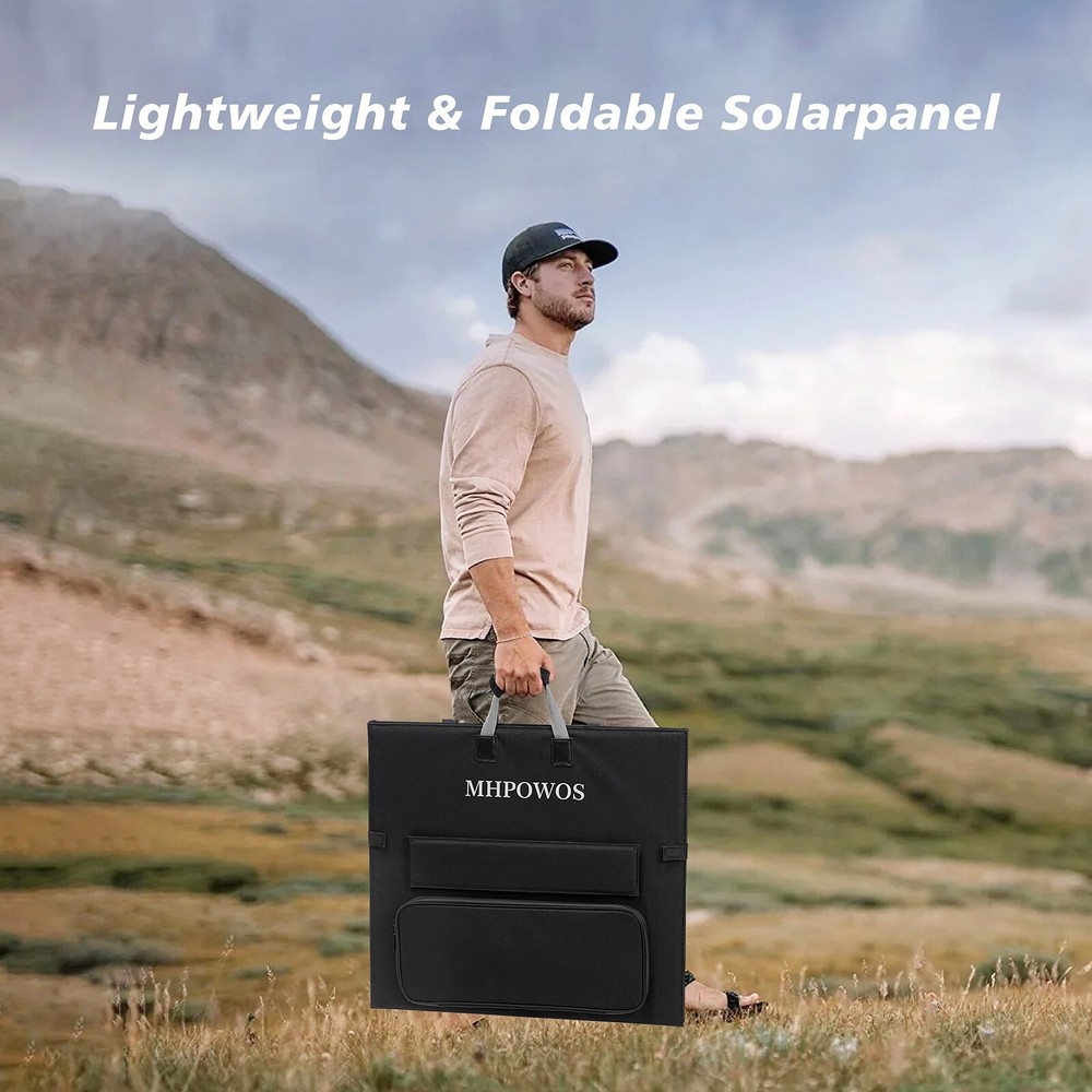 MHPOWOS 220 Watt Portable Solar Panel, 23.5% High Conversion Efficiency for Camp