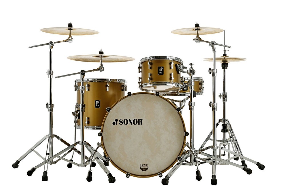SONOR SQ1 24" 3-PC SHELL PACK-SATIN GOLD METALLIC