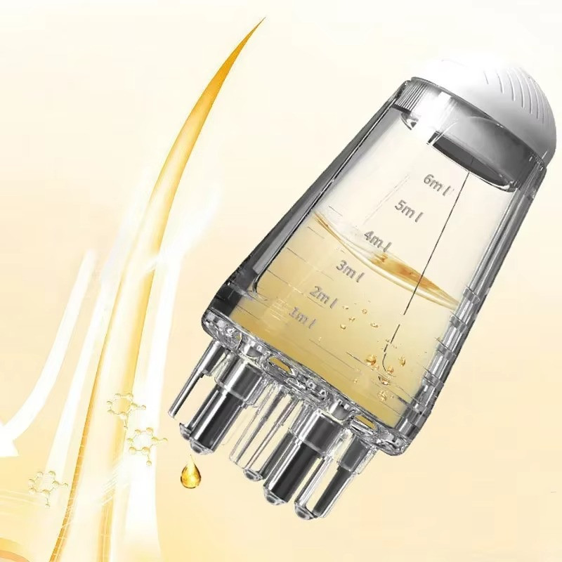 Scalp Applicator Hair Regrowth & Styling Solution Guide Comb Head Oil Roller