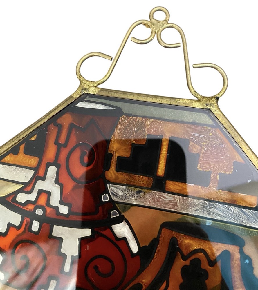 Southwestern Pottery Suncatcher Octagon Shape