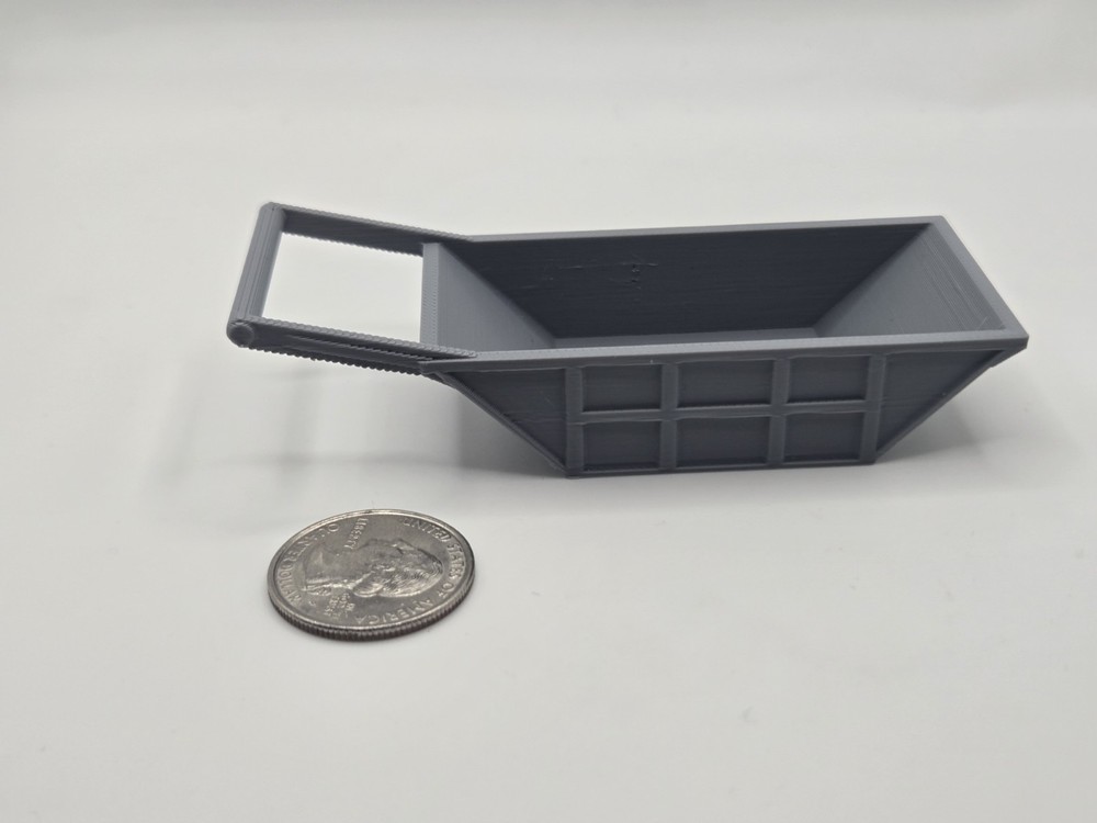1/64 Scale 12 Cubic Yard Bedding Box in Grey