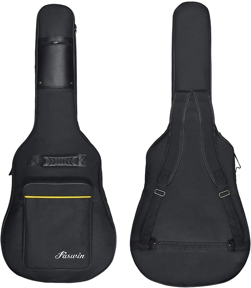 Rugged Acoustic Guitar Gig Bag with Protective Padding & Multiple Compartments