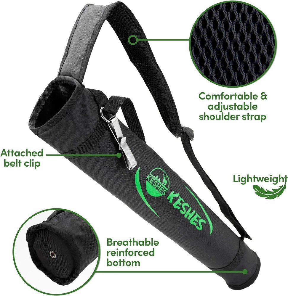 Compact Archery Quiver with Protective Bottom, Ideal for Hunters & Practitioners