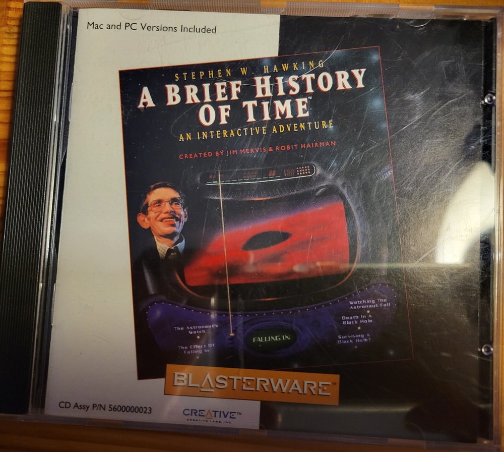 Stephen Hawking's A Brief History of Time (CD ROM Blasterware 1994)