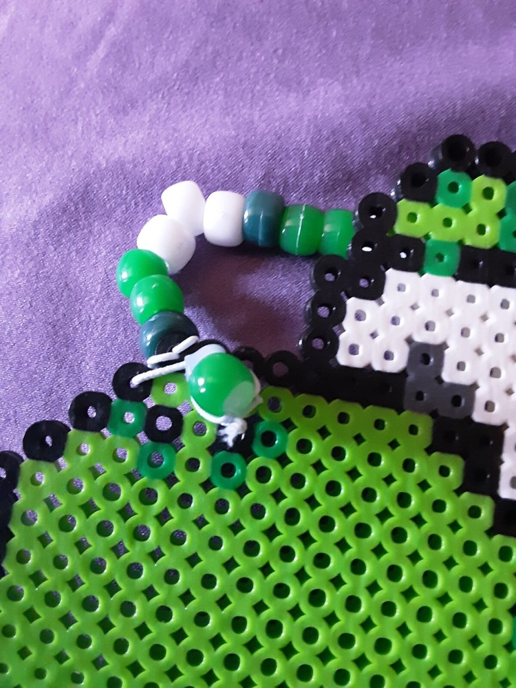 Yoshi Perler Bead Necklace