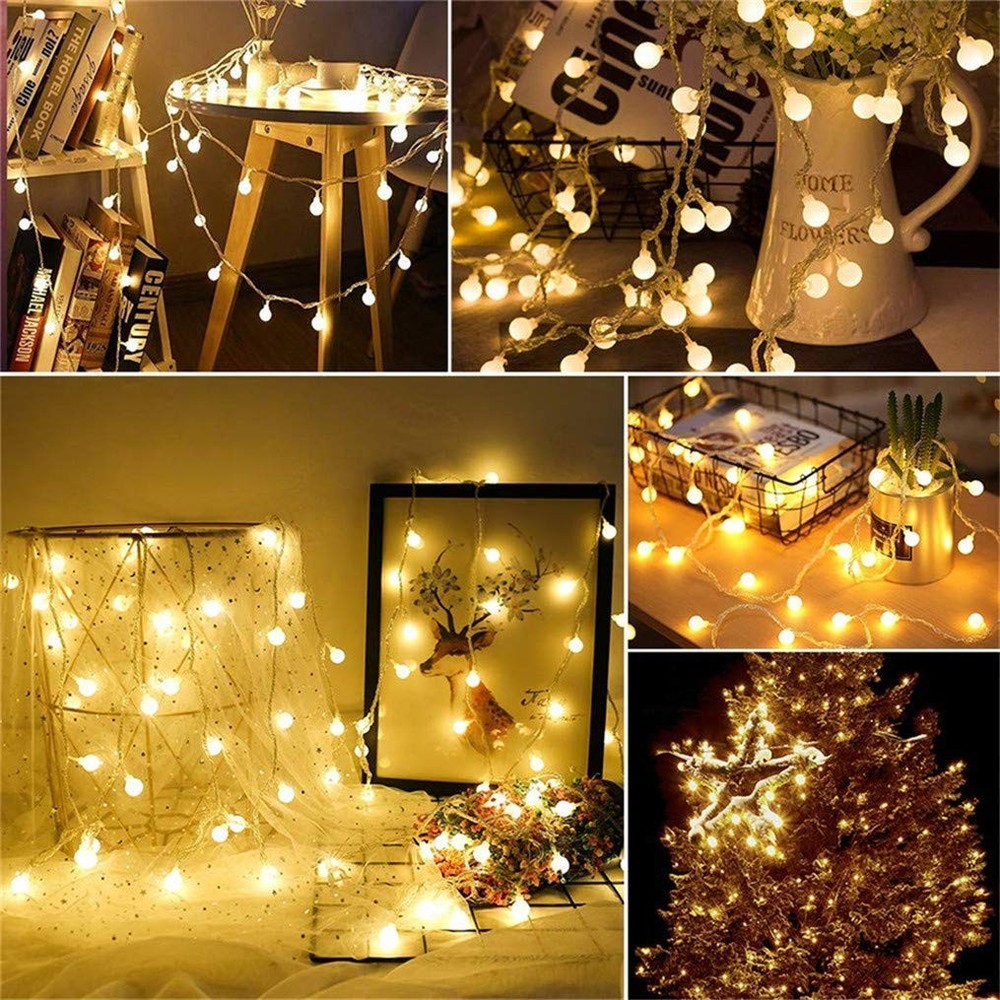 Globe USB String Lights, 20ft 40 LED Globe USB Powered Fairy Lights Warm Whit...