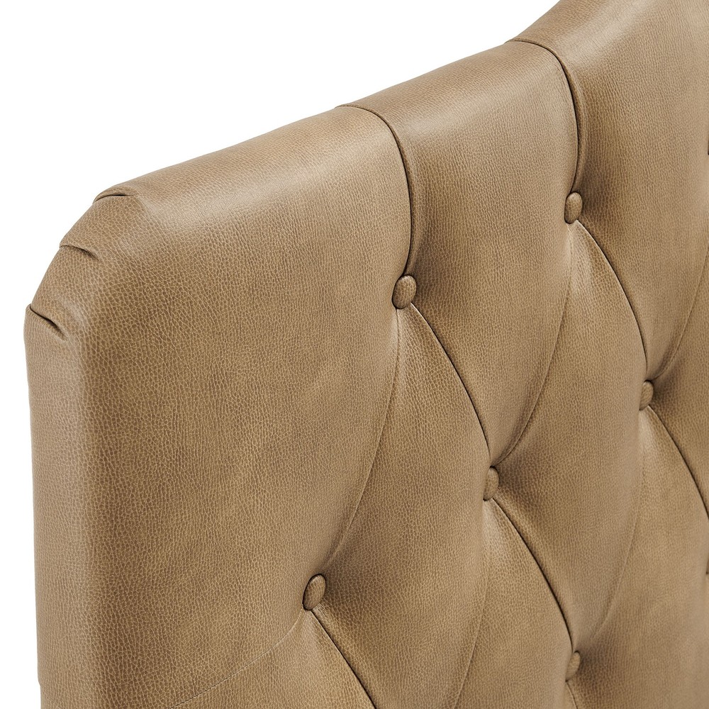Annabel Vegan Leather Full Headboard in Toast