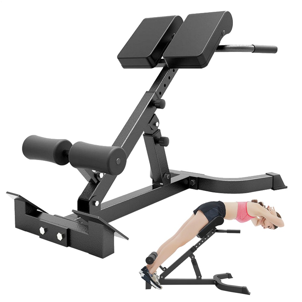 Fold Roman Chair Back Extension Bench Adjustable Angle Abdominal Exercise