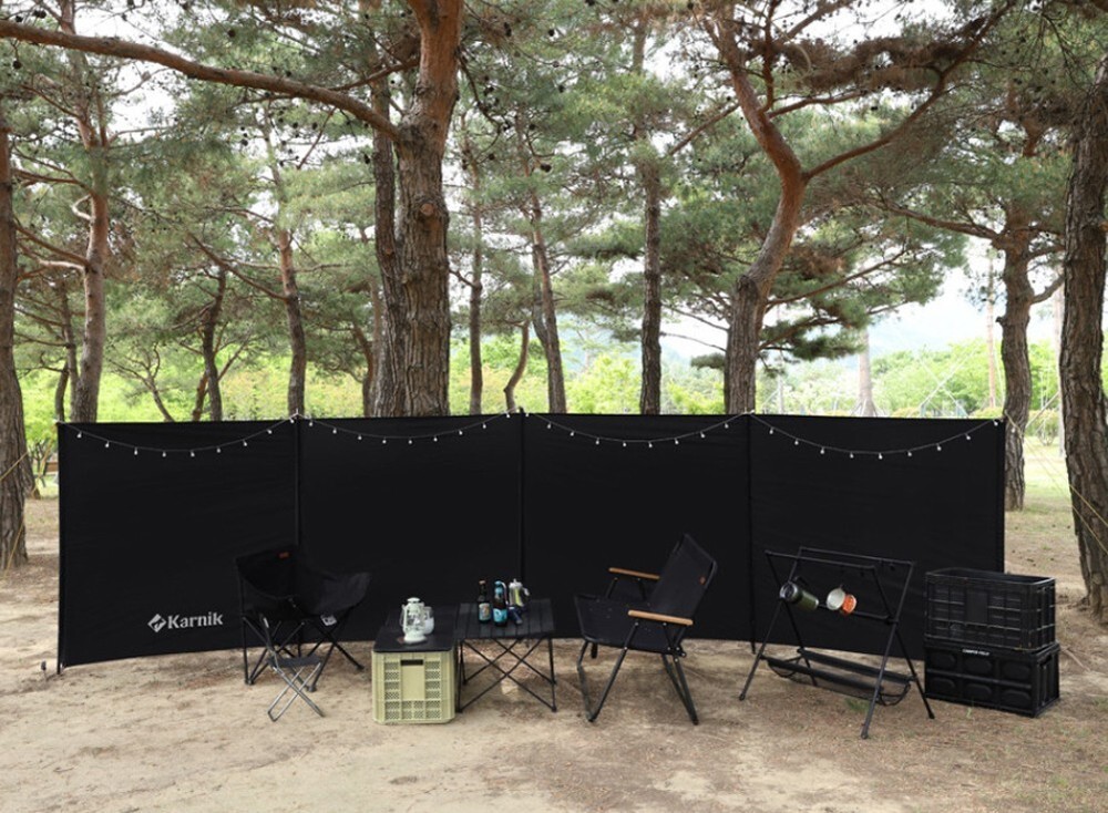 Camping Windbreak Windscreen 4 Panel 17ft x 51" Privacy Beach Outdoor Folding