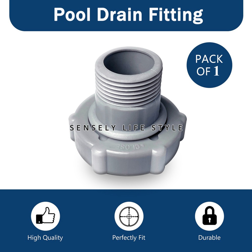 Swimming Pool Drain Fitting Replacement Compatible with Coleman Pool, Adapter