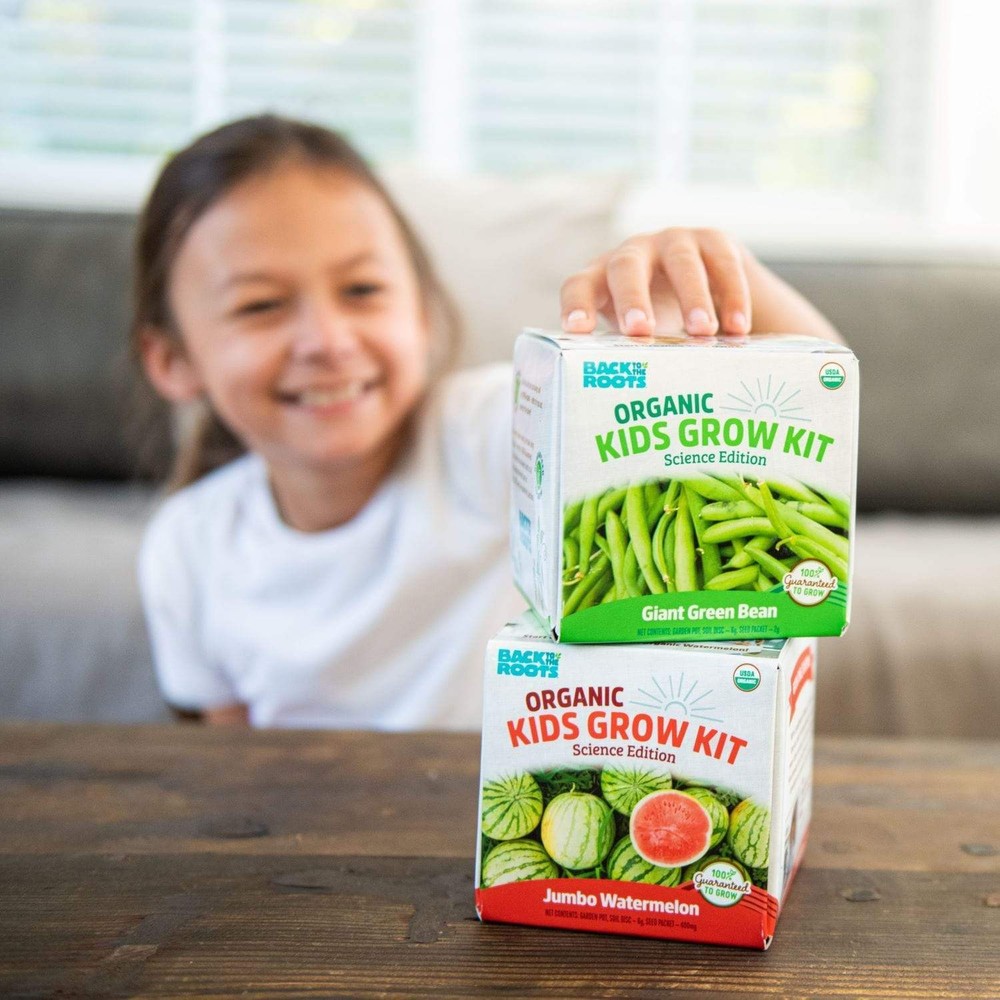 Kids Grow Kit - Science Edition - Organic Bean & Watermelon 2 Pack